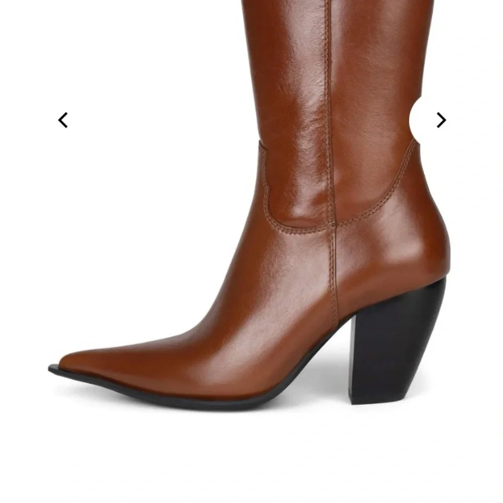 Jeffrey Campbell Brown Heeled boots sold out this size! 7.5 women - Picture 3 of 11